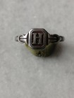 Antique Rare Victorian  Silver   H   Signet Ring Us-7 5
