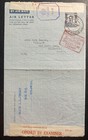 1944 Southern Rhodesia Wartime First Air Letter Censored Cover To Dublin Ireland