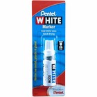 6 Each  Pentel White 100w Marker  Bold Point  Permanent Ink