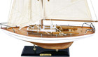 Sailingstory Wooden Sailboat Decor Yacht Model Ship With Antique Finish Ivory