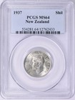 New Zealand  1937 George Vi Shilling  Pcgs Ms 64  1 190 000 Mintage 