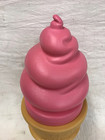 Blow Mold Giant Plastic Ice Cream Cone Strawberry  Swirl Safe T Cup Lighted 26   