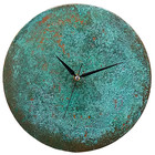 Mid Century Modern Turquoise Copper Metal Wall Clock Art Deco Wall Art Decor