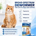 Cat Dewormer Tablets For Cats   Kittens  Broad-spectrum Worm Support