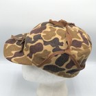 Vintage 80s Ll Bean Duck Camo Trapper Ear Flap Hunting Hat Size Large Usa Made