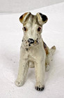 Antique Cold Painted Metal Terrier Puppy Dog Figurine Excellent Details