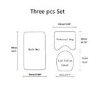 3x Bathroom Set Rug Contour Mat Toilet Lid Cover Solid Plush Warm Soft Bathmats