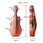 Advanced 4 4 Cello Hard Case Rose Gold Carbon Fiber With Rear With Wheels