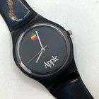 Apple Computer Rainbow Logo Analog Watch 90s Vintage Promo Model Rare With Box