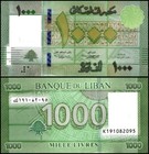 Lebanon 1000 Livres  2016  P-90c 1  Unc X 100 Pcs Bundle Pack
