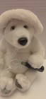 1999 Coca-cola White Polar Bear Plush 8  Vintage Red Christmas Hat Stuffed Soft