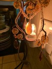 Vintage Plug-in Nightlight Beaded Hollywood Regency Amber Beads