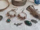 Sterling Silver Native American Necklace Silpada Bracelet Cuff Mexico Taxco Pin
