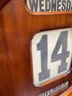 Antique Oak Round Perpetual Desk Calendar C1900 Uk Import Provenance