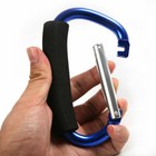 2pc Large D Shape Carabiner 485lbs With Grip Camping Handhold Clip Hook