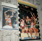 2- Type 1 Press Photo 4 Color Scans Larry Bird And Dr j The Only One s