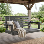 Poly Lumber 2-seat Porch Swing W cup Holders  700 Lbs Weight Capacity  Deep Gray