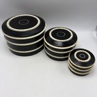 Tozai Home Decorative Storage Box Set Of 3 Black Decor Read