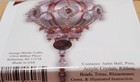 Vintage Christmas Beaded Satin Ornament Push Pin Kit   Siver   Red  Rhinestones 