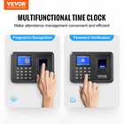 Vevor Time Clock Biometric Clock 100000 Records Employee Attendance Machine