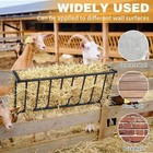 Horse Hay Feeder  40 5   Long Livestock Hay Feeder 25 Gallon Steel Wall Mounted