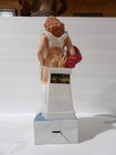 Lucky Linda Oklahoma Sooners Topless Cheerleader Decanter Red   White Pom Poms