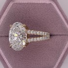 3ct Oval Cut Lab Created Diamond Engagement Wedding 14k White Gold Plated Ring