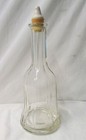 Antique Hand Blown Fluted Decanter W porcelain Cap   Cork