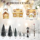 17pcs Led Christmas Gingerbread Village Sets 3 Ceramic Gingerbread Houses Dec   