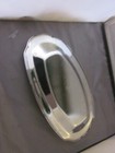 Chrome Etched Platter Bread Tray Vintage Irvinware Silvertone Chrome 13 X 6 Usa