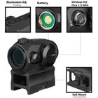 Tactical Sor52001 Rifle Scope Compact 2 Moa Red Dot Sight Scope For 1x20mm Rail