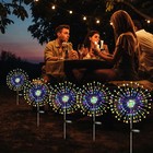 1pc 150 Led Solar Firework Lights Outdoor Garden Decor Waterproof Path Lawn Lamp