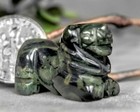Green Lion Totem Spirit Animal Kambaba Jasper Carved Stone Fetish Figurine 8947