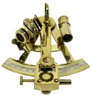 4  Antique Marine Nautical Brass Working Maritime Sextant With Wooden Box Decor