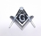 Freemason Masonic 3d Car Emblem Heavy Duty Zinc Alloy Silver Black Mason Emblem