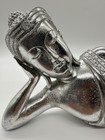 Reclining Buddha Sculpture  21 5 Silver Pattern Sleeping Buddha Statue
