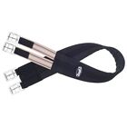 English Saddle Girth - Padded Cotton - Elastic End - 40  To 54  - Black Or Brown