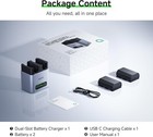 2-pack Llano Canon Lp-e6nh Battery And Dual Charger R5 R Eos 5d Iv Iii 80d 70d