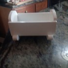 Vintage Baby Bed Crabdlea White Wooden Cradle  Rare