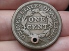 1848 Braided Hair Large Cent Penny- Fine vf Details