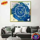 World Beyond The Ice Wall Canvas Poster Flat Earth Hd Map V2 Terra Infinita Gift