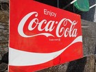 Vintage 1950   s Heavy Metal Coca-cola Sign 36  By 24 