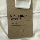 Pick Size - Levi Womans Original Red Tab White Mid-length Jean Shorts