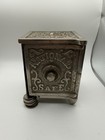 Antique 1890s National Safe Cast Iron Coin Bank Victorian Figures Damaged