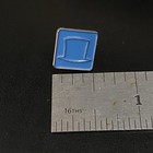 Vtg Top Hat In Blue Square Enamel Hat Lapel Pin 1 2  