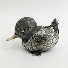 Fratelli Lisi E Figli Italian 925 Silver   Gilt Duckling Figurine