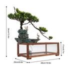 Chinese Zen Style Fish Tank Water Dispenser Humidifier Indoor Waterfall mist Led