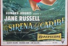 1955 Underwater Jane Russell 1sh Movie Poster Scuba Diving Shark Rare Ed 