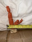 19th Century Chinese Carved Coral Double Figure
