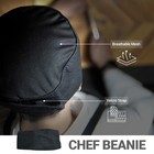 Chef Hat Beanie Skull Cap     Adjustable Breathable Mesh Chef Cap Black 2 Pack
